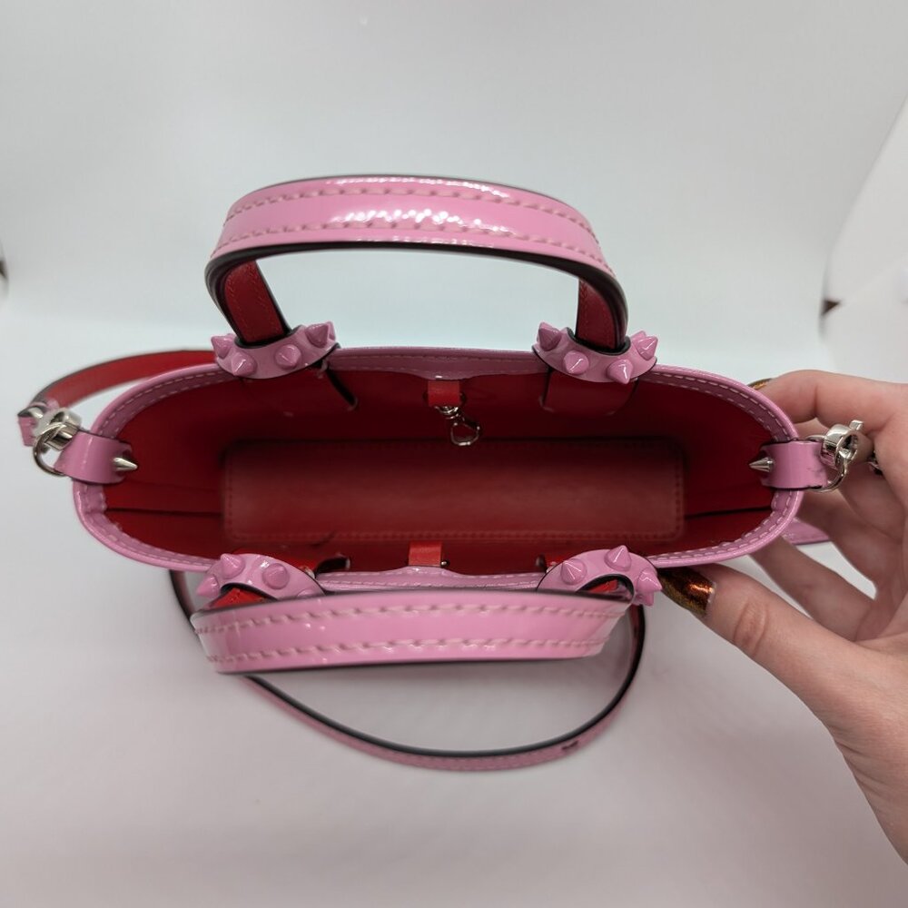 Baby pink patent Christian Louboutin mini Cabata bag - Picture 5 of 6